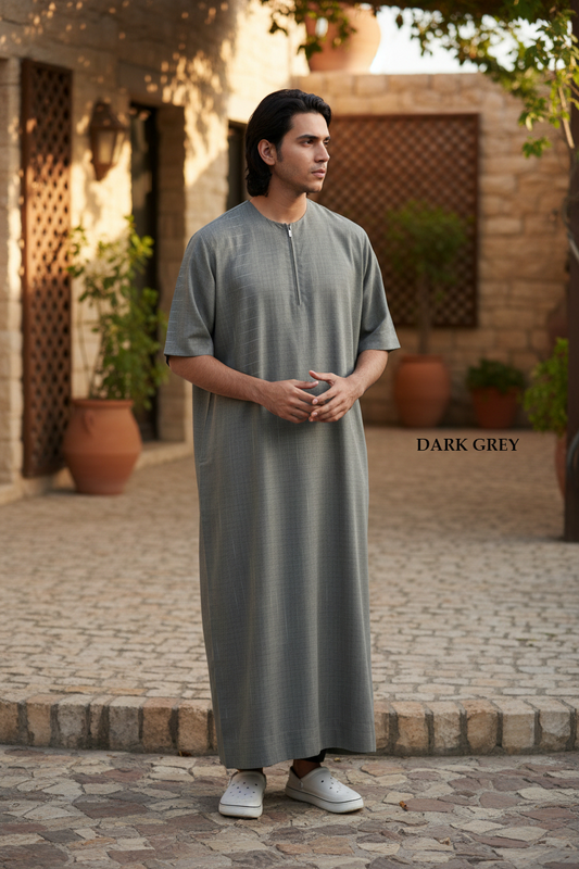 Printed Half sleeve thobe